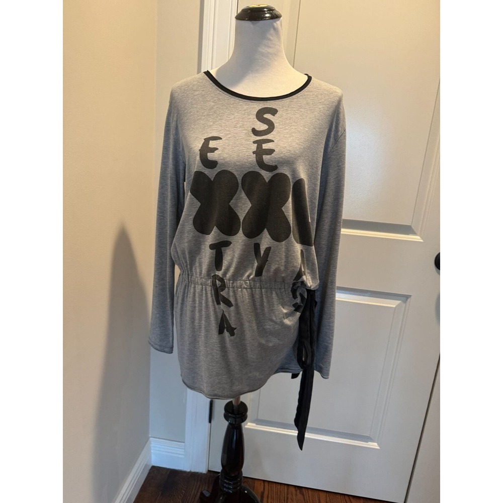 Moschino Cheap and Chic Cotton Blend Gray Tunic SZ 8 Made in Portugal EUC